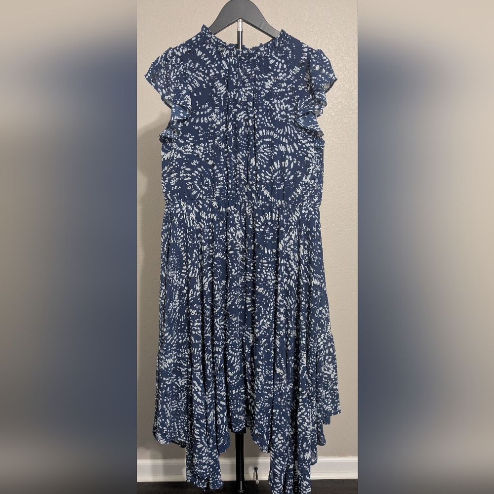 Maurices Navy and White Womens Dress